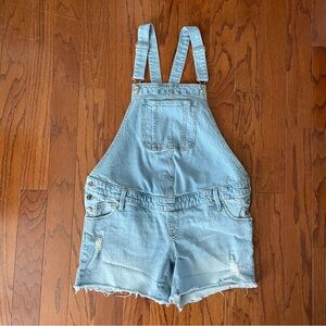 Isabel by Ingrid & Isabel Light Denim Maternity Shortalls